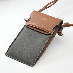 Celine Mobile/smartphone Accessories Brown Triomphe Logo Phone Case Mobile